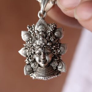 Elegant Lord Krishna Silver Pendant
