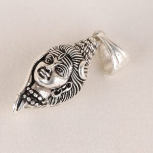 Silver Lord Shiva in Shankh Pendant