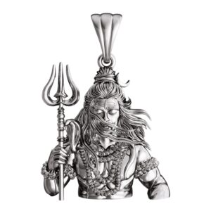 Lord Shiva Silver Trishul Pendant
