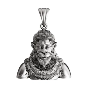 Lord Hanuman Silver Pendant
